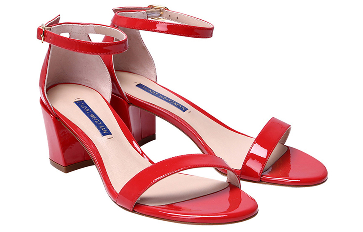 (W) Stuart Weitzman Block Heel Sandals 'Patent Red' 圖 3
