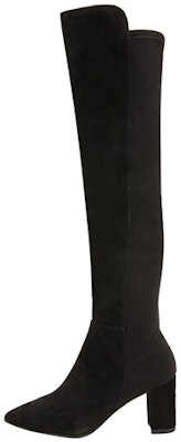 Stuart Weitzman/SW Carly 羊皮磨砂皮高跟過膝 高筒靴 7.5cm 女款 黑色 Buy Stuart Weitzman/SW Carly 羊皮磨砂皮高跟過膝 高筒靴 7.5cm 女款 黑色