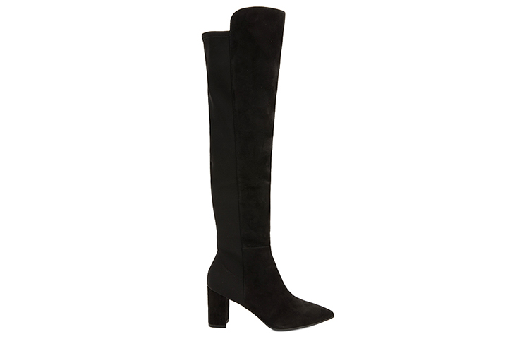 (W) Stuart Weitzman Carly 'Black Suede Over-The-Knee Boots' 圖 2