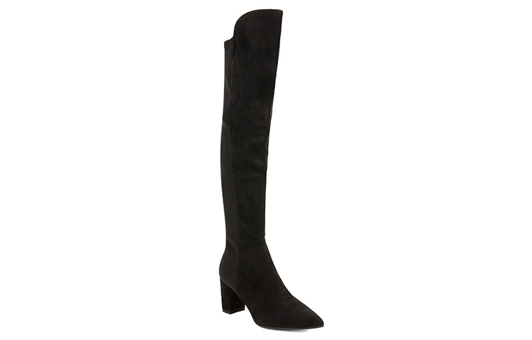 (W) Stuart Weitzman Carly 'Black Suede Over-The-Knee Boots' 圖 3