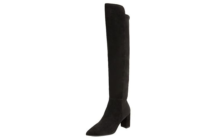 (W) Stuart Weitzman Carly 'Black Suede Over-The-Knee Boots' 圖 4