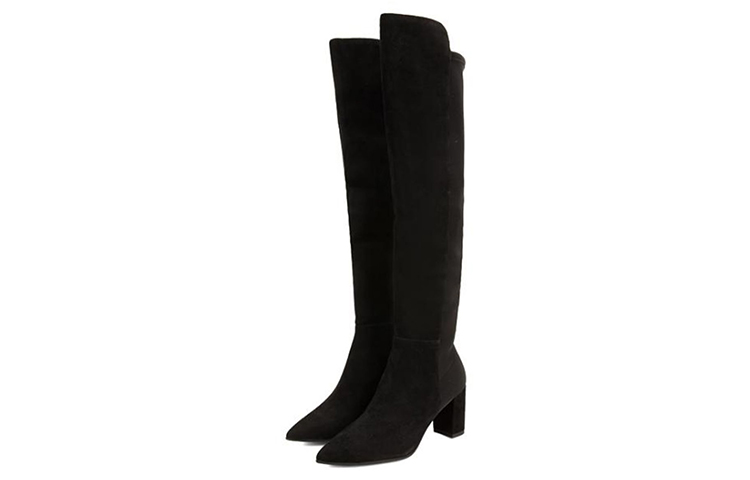 (W) Stuart Weitzman Carly 'Black Suede Over-The-Knee Boots' 圖 5