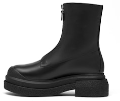 (Women) Stuart Weitzman Charli Zip Sportlift Bootie 'Black Leather' SW1601022-BLK (Women) Stuart Weitzman Charli Zip Sportlift Bootie 'Black Leather' SW1601022-BLK