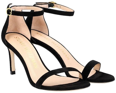 (W) 斯图尔特·韦茨曼经典细高跟凉鞋“丝绒黑” S2244SUE_BLK Order (W) 斯图尔特·韦茨曼经典细高跟凉鞋“丝绒黑” S2244SUE_BLK