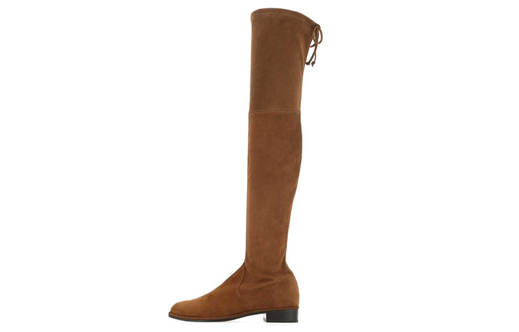 Buy (W) Botas Altas Stuart Weitzman Clásicas de Ante con Tacón Cuadrado 'Marrón' LOWLANDSUEDESTRCOFFEE