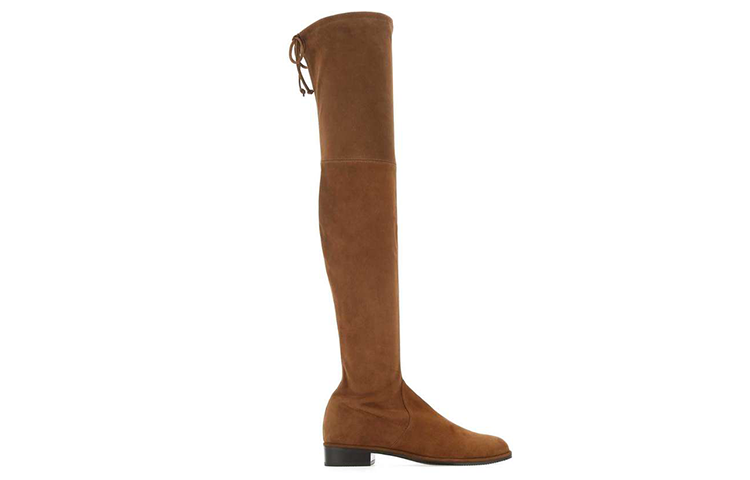 (W) Stuart Weitzman Classic Suede Block Heel Over-the-Knee Boots 'Brown' 圖 2