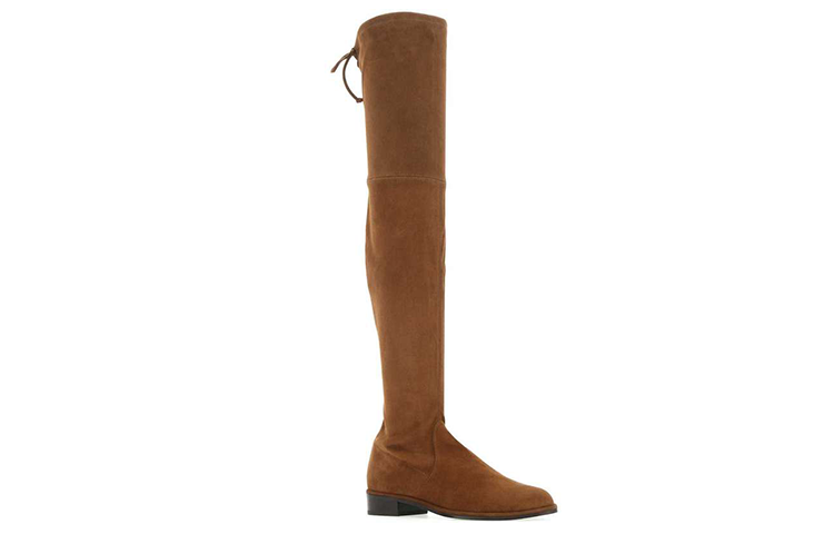 (W) Stuart Weitzman Classic Suede Block Heel Over-the-Knee Boots 'Brown' 圖 4