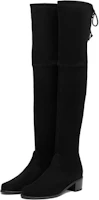 Purchase (Women) Stuart Weitzman Classic Suede Block Heel Over-The-Knee Boots 'Black' MIDLANDSUEDESTRBLACK