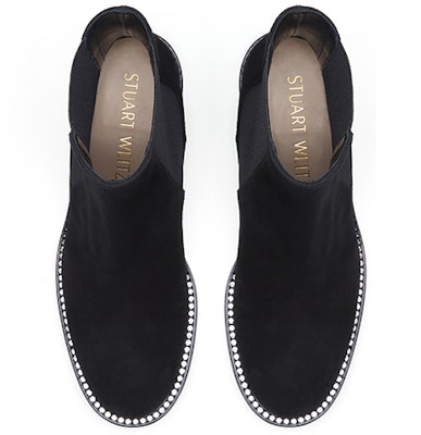 (Women) Stuart Weitzman Cline Shine Chelsea Bootie 'Black Suede' SW2501024-BLK Purchase (Women) Stuart Weitzman Cline Shine Chelsea Bootie 'Black Suede' SW2501024-BLK