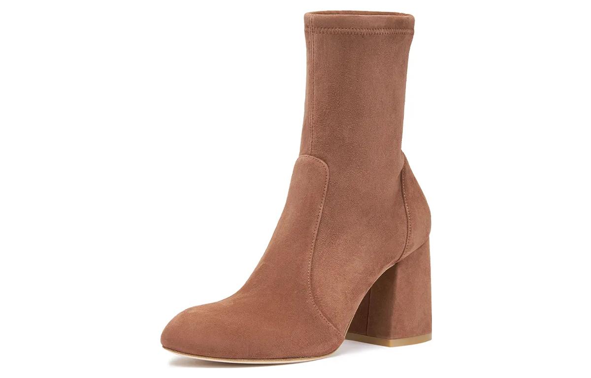 Lookbook (W) Bottines Confort Mode Stuart Weitzman en Cuir Marron SW3501066-BRO