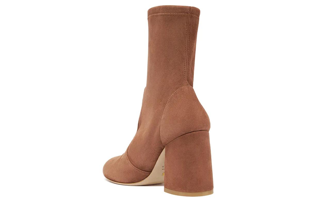 Shop (W) Bottines Confort Mode Stuart Weitzman en Cuir Marron SW3501066-BRO