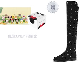 (Women) Stuart Weitzman Disney x 5050 'Black Crystal Over-The-Knee' SW2601021-BLK (Women) Stuart Weitzman Disney x 5050 'Black Crystal Over-The-Knee' SW2601021-BLK