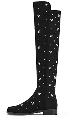 迪士尼 x Stuart Weitzman 5050磨砂皮透明水晶過膝靴 女款 黑色 Order 迪士尼 x Stuart Weitzman 5050磨砂皮透明水晶過膝靴 女款 黑色