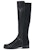 (W) Stuart Weitzman But Tinggi Fabric dan Kulit 'Hitam' HALFNHALFNAPSTRGABRDNEBLACK
