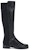 (W) Stuart Weitzman But Tinggi Fabric dan Kulit 'Hitam' HALFNHALFNAPSTRGABRDNEBLACK