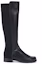 Order (W) Stuart Weitzman But Tinggi Fabric dan Kulit 'Hitam' HALFNHALFNAPSTRGABRDNEBLACK