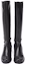 Shop (W) Stuart Weitzman But Tinggi Fabric dan Kulit 'Hitam' HALFNHALFNAPSTRGABRDNEBLACK