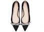 Details for (W) Stuart Weitzman 'Selip Runcing Hitam' Kasut Tanpa Tumit Wanita SW2502001-BLK