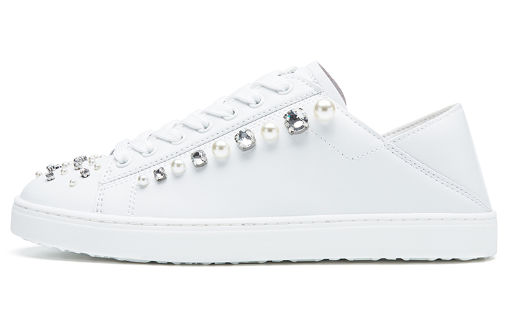 (W) Stuart Weitzman Goldie Glam Convertible Sneaker 'White Fashion'