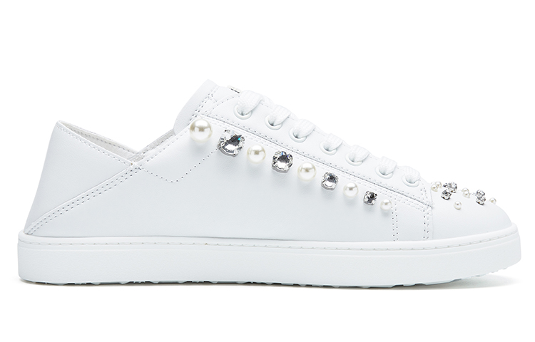(W) Stuart Weitzman Goldie Glam Convertible Sneaker 'White Fashion' 圖 2