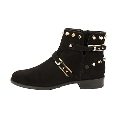 (W) Stuart Weitzman Gowest 'Black Zip Ankle Boot'