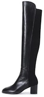 (Women) Stuart Weitzman High Boot 'Black Leather Fabric' HARPER60BLK (Women) Stuart Weitzman High Boot 'Black Leather Fabric' HARPER60BLK