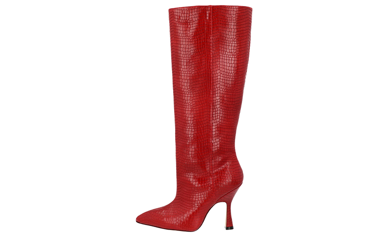 (Women) Stuart Weitzman High Boot 'Red Crocodile Print' PARTONMIN-IPR