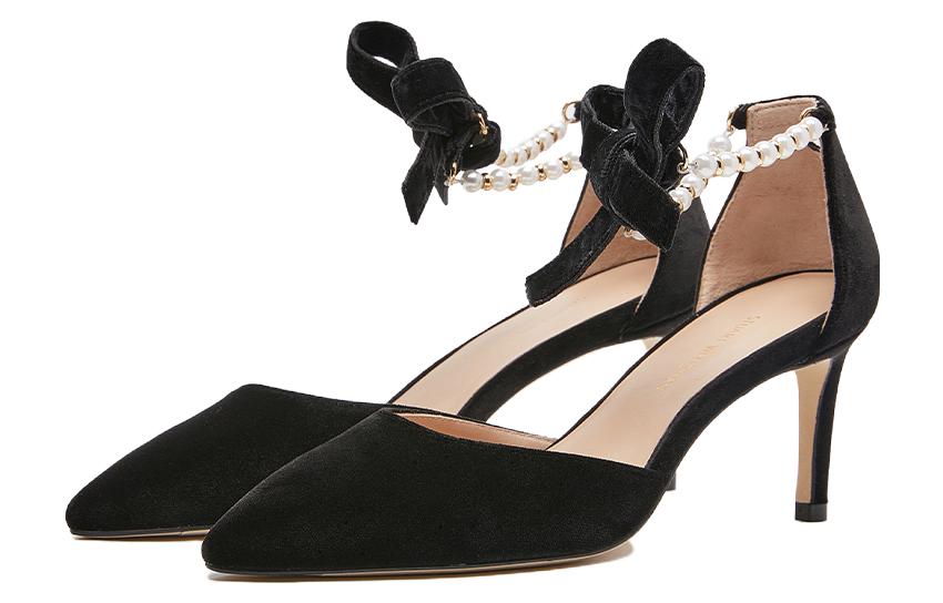 Lookbook stuart weitzman/SW 皮革 時尚百搭 細跟 高筒鞋 7.5cm 女款 黑色