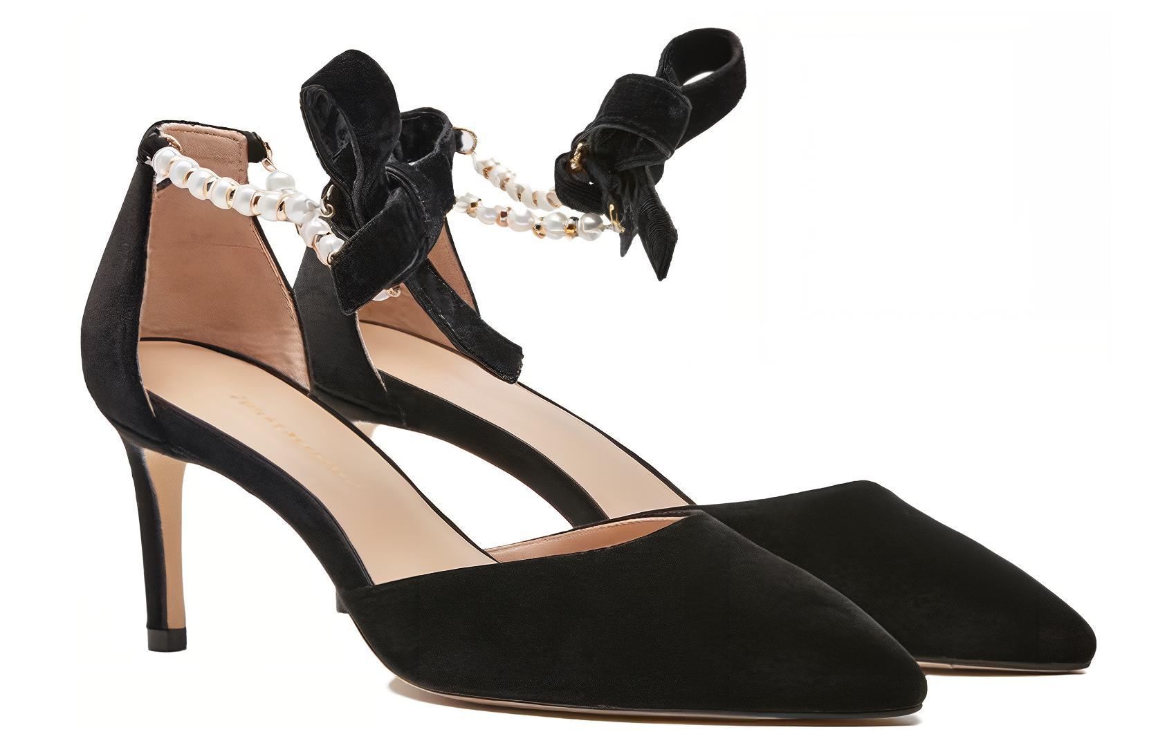 Shop stuart weitzman/SW 皮革 時尚百搭 細跟 高筒鞋 7.5cm 女款 黑色