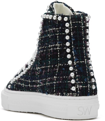 (Women) Stuart Weitzman High-Top Lace-Up 'Fashion Plaid Black' SW1506015-BLK Shop (Women) Stuart Weitzman High-Top Lace-Up 'Fashion Plaid Black' SW1506015-BLK