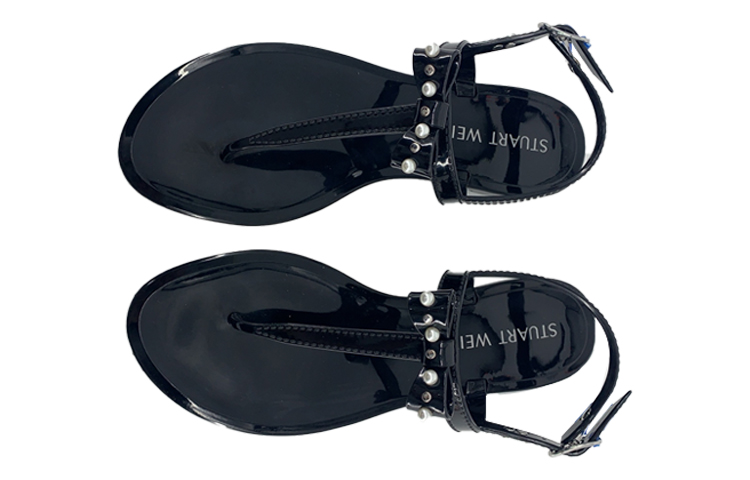 Lookbook Stuart Weitzman 水晶透明涼鞋 女款 黑色