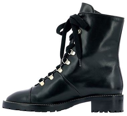 stuart weitzman/SW KOLBIE BLOCK BOOTIE 光滑皮革繫帶低筒靴 黑 女款 Buy stuart weitzman/SW KOLBIE BLOCK BOOTIE 光滑皮革繫帶低筒靴 黑 女款