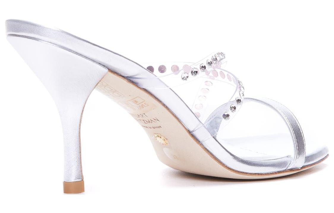 (W) Stuart Weitzman Leather CMFT Slide 'Silver 8.5cm' 圖 4