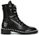 (W) Stuart Weitzman But Kulit Martin dengan Mutiara Hiasan 'Hitam'. SONDRASMOSMOOTHCALFBLACK