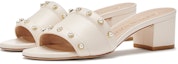 Purchase (W) Sandal Selipar Stuart Weitzman Kulit Hujung Terbuka 'Beige' SW2205001-BEI