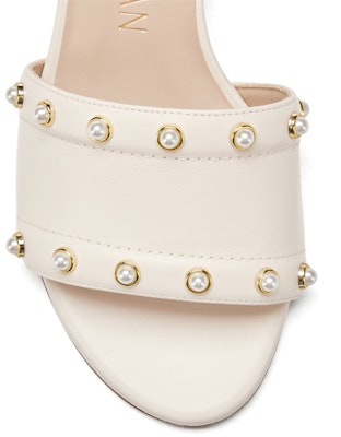 (W) Sandal Selipar Stuart Weitzman Kulit Hujung Terbuka 'Beige' SW2205001-BEI Details for (W) Sandal Selipar Stuart Weitzman Kulit Hujung Terbuka 'Beige' SW2205001-BEI