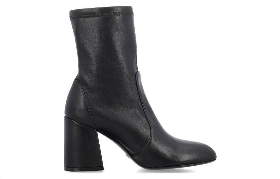 Order (Women) Stuart Weitzman Leather Pointed-Toe Ankle Boot 'Black' SF413SRL