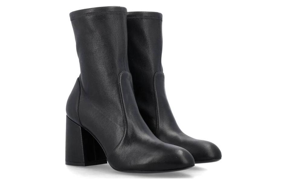Lookbook (Women) Stuart Weitzman Leather Pointed-Toe Ankle Boot 'Black' SF413SRL