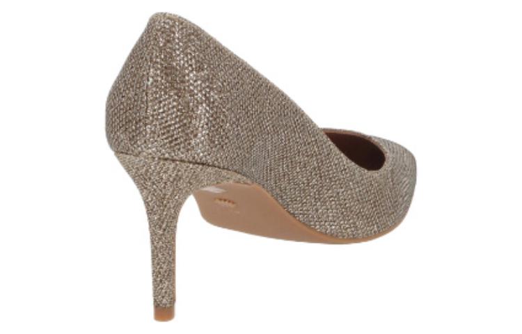 Shop (Women) Stuart Weitzman Leather Pointed-Toe High Heels 'Gold' S6981NOIPLA