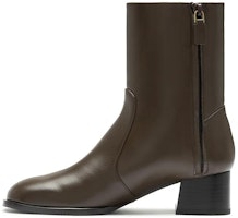 (Women) Stuart Weitzman Leather Pointed Toe Block Heel Ankle Boot 'Brown' SW3601032-BRO (Women) Stuart Weitzman Leather Pointed Toe Block Heel Ankle Boot 'Brown' SW3601032-BRO
