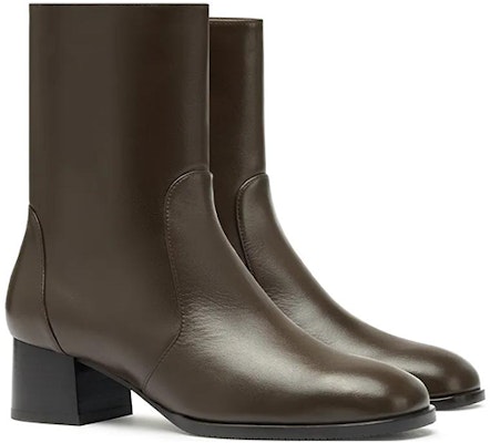 (Women) Stuart Weitzman Leather Pointed Toe Block Heel Ankle Boot 'Brown' SW3601032-BRO Order (Women) Stuart Weitzman Leather Pointed Toe Block Heel Ankle Boot 'Brown' SW3601032-BRO