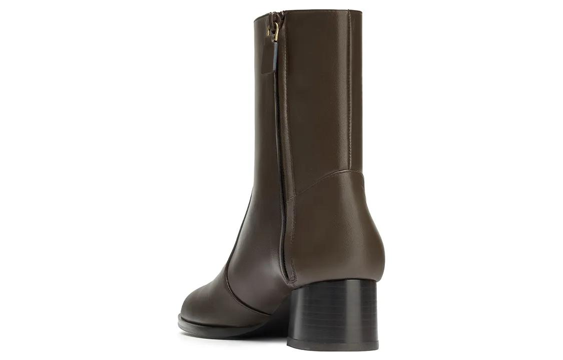Lookbook (Women) Stuart Weitzman Leather Pointed Toe Block Heel Ankle Boot 'Brown' SW3601032-BRO
