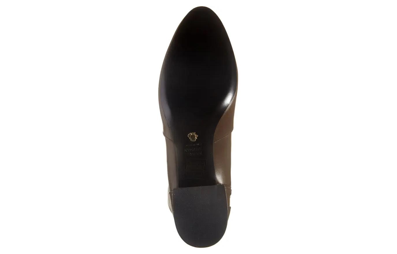 Purchase (Women) Stuart Weitzman Leather Pointed Toe Block Heel Ankle Boot 'Brown' SW3601032-BRO