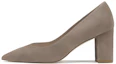 Buy (W) Stuart Weitzman Zapato de Cuero Punta Fina 'Tacón Bloque Gris' SW4404010-GRY