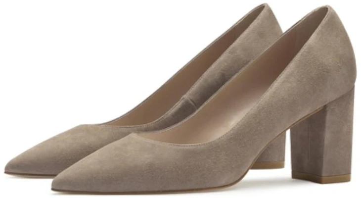 (W) Stuart Weitzman Zapato de Cuero Punta Fina 'Tacón Bloque Gris' SW4404010-GRY Lookbook (W) Stuart Weitzman Zapato de Cuero Punta Fina 'Tacón Bloque Gris' SW4404010-GRY
