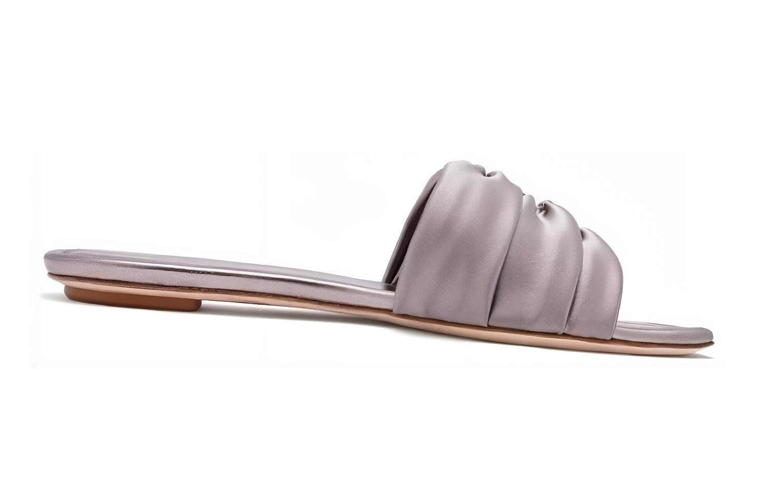 (W) Stuart Weitzman Leather Slide 'Gunmetal' 圖 2