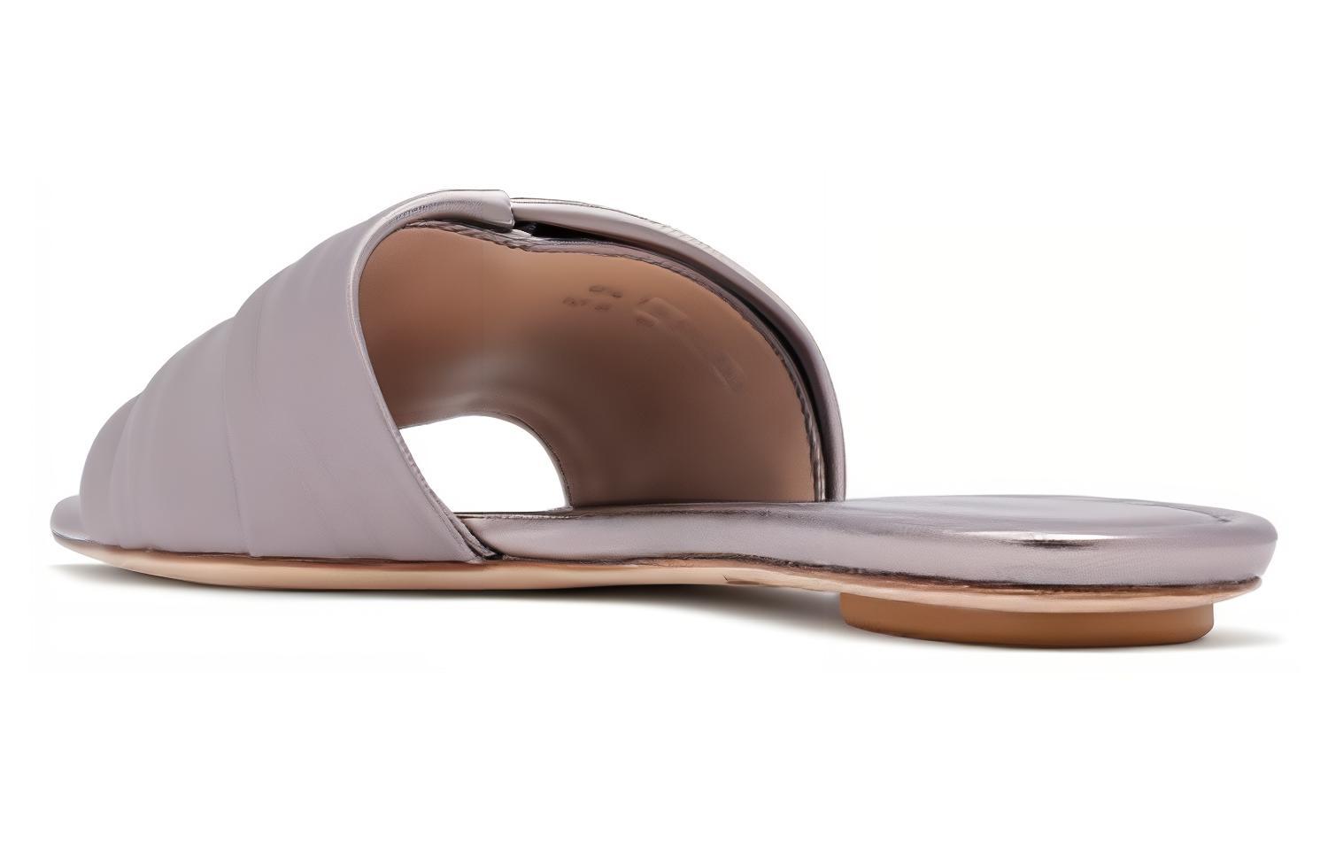 (W) Stuart Weitzman Leather Slide 'Gunmetal' 圖 4