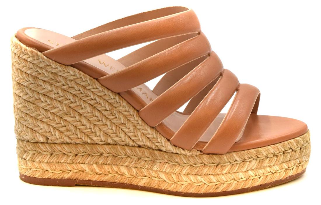 Order (W) スチュアート・ワイツマン リリアナ エスパドリーユ (ブラウン) LILYANAESPADRLWEDGBEIGE