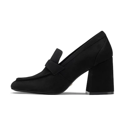 (W) Stuart Weitzman Loafer 'Black Alpaca'