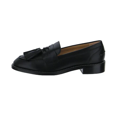 (W) Stuart Weitzman Loafer 'CMFTable Leather Black'